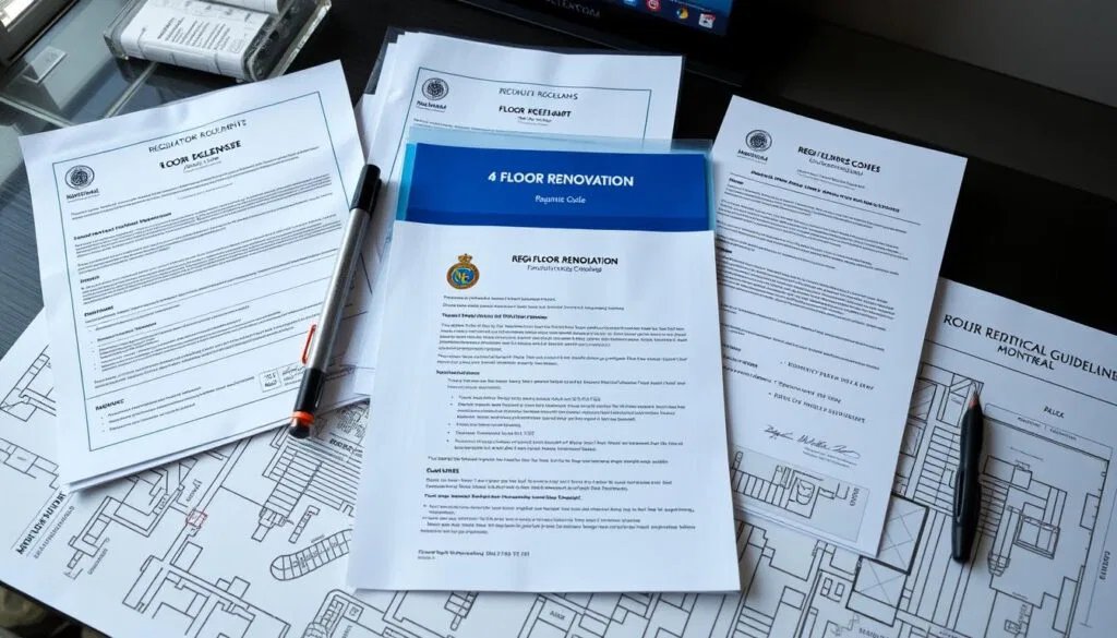 Documents réglementaires pour rénovation plancher Montréal