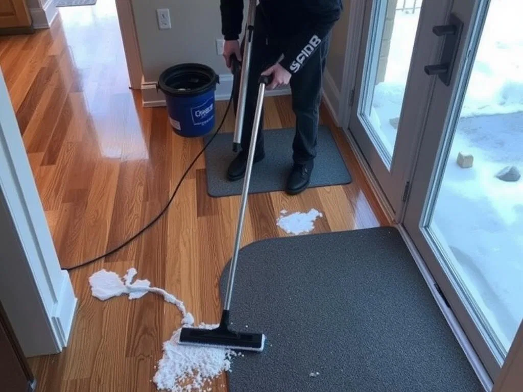 Entretien d'un plancher rénové pendant l'hiver à Montréal