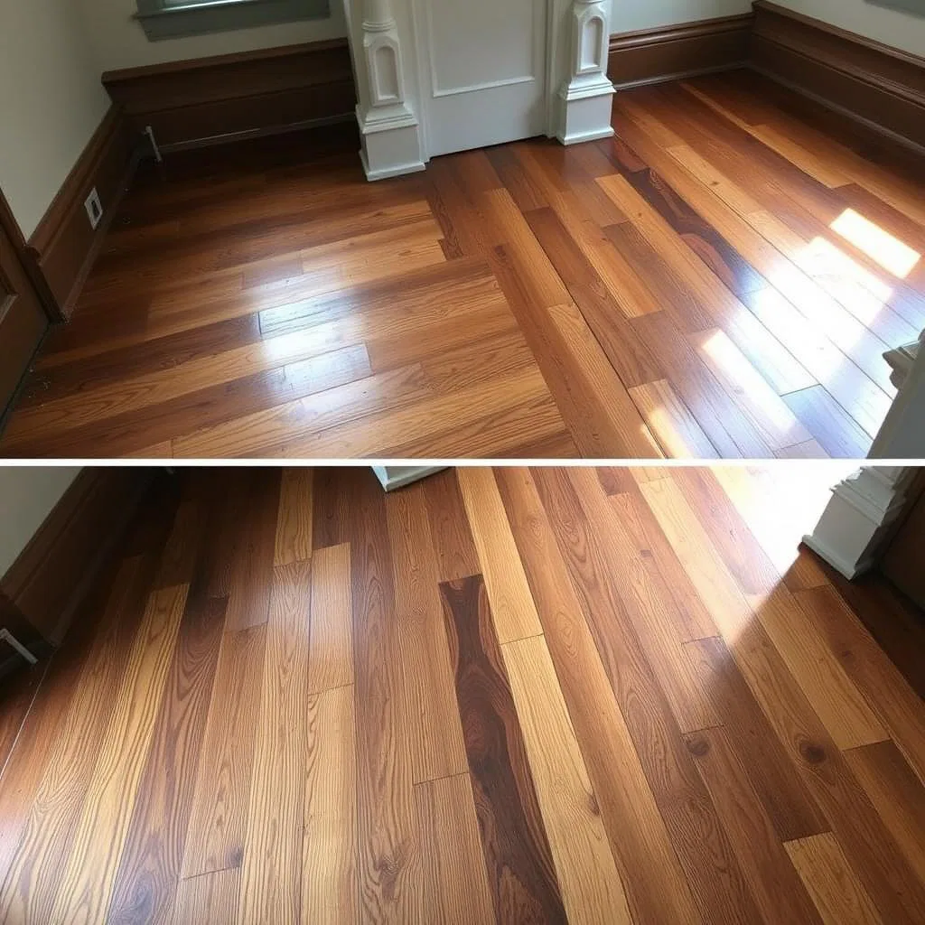 Réparation et teinte de plancher dans une maison victorienne à Westmount