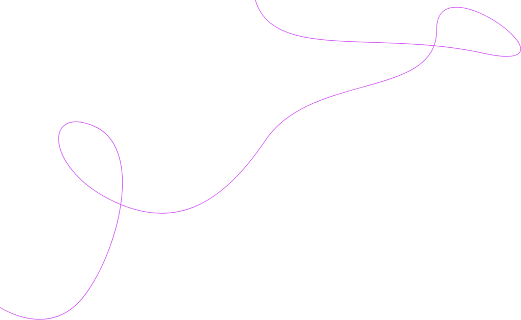 Curvy purple line on black background